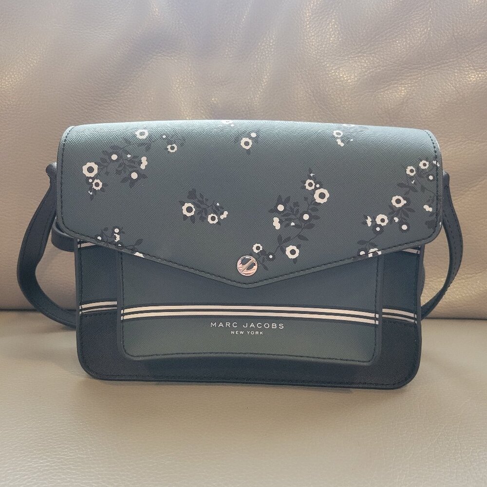 Marc Jacobs Small Black/Green Floral Crossbody Bag